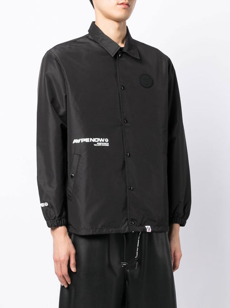 AAPE BY *A BATHING APE® logo-print shirt jacket – TOPDROP-NEWYORK