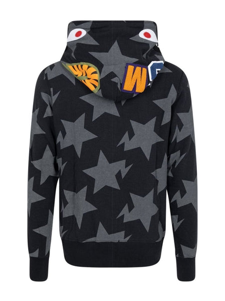 A BATHING APE® Sta pattern shark full-zip hoodie – TOPDROP 