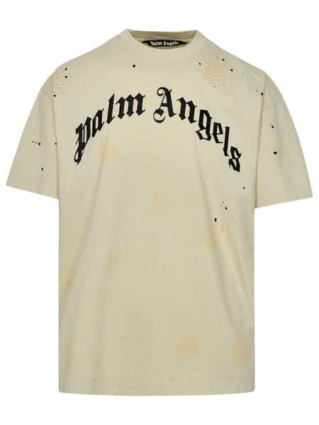 PALM ANGELS T-SHIRT WITH PARIS LOGO PRINT – MILANO OUTLET MODA