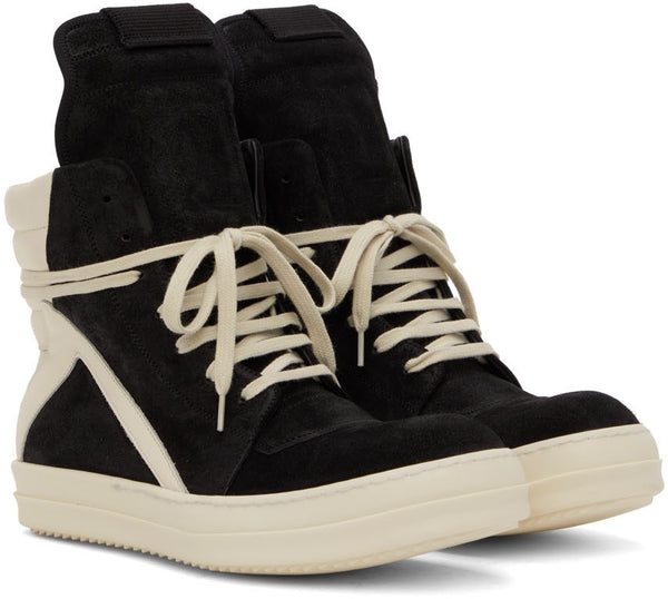 RICK OWENS Black Geobasket Sneakers – TOPDROP-NEWYORK