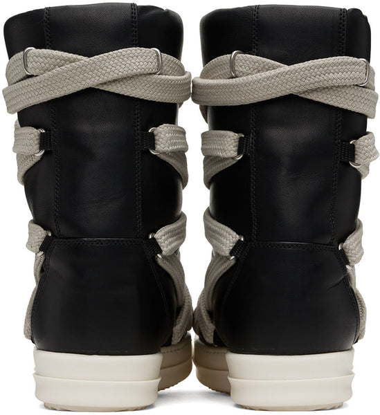 RICK OWENS Black Jumbo Puffer Megalaced Boots – TOPDROP 