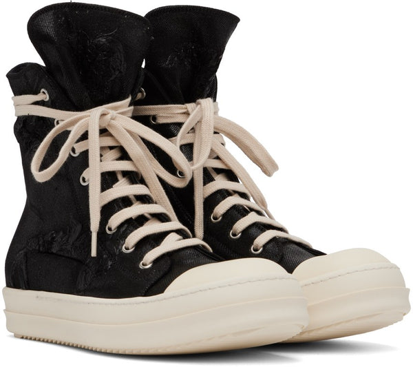 RICK OWENS DRKSHDW Black Foil Slash Sneakers – TOPDROP-NEWYORK