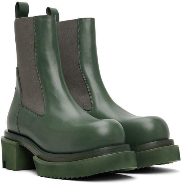 RICK OWENS Green Beatle Bogun Boots – TOPDROP-NEWYORK