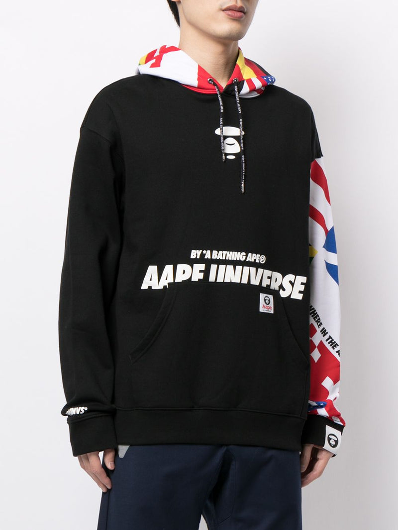 AAPE BY *A BATHING APE® oversized patchwork print hoodie