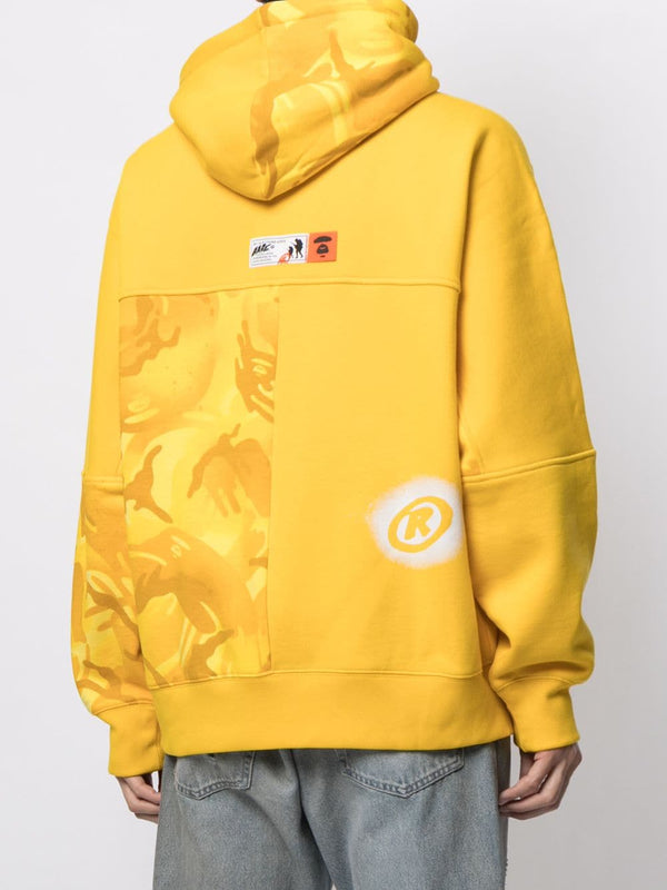 AAPE BY *A BATHING APE® panelled logo-print hoodie