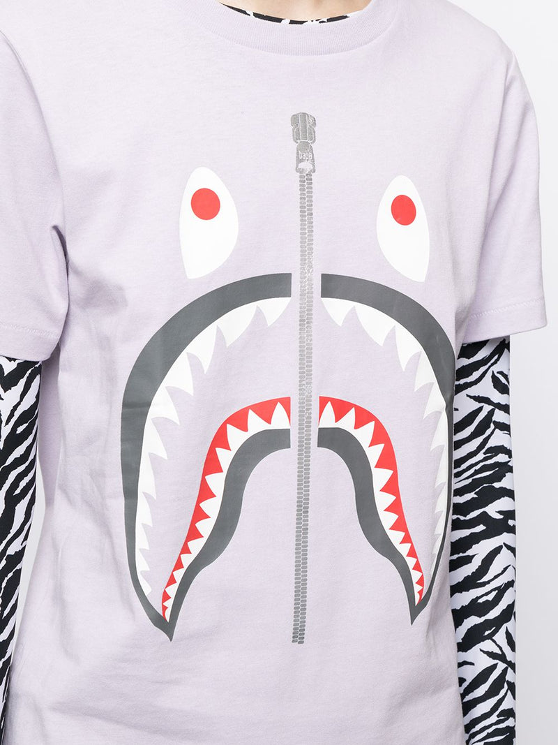 A BATHING APE® Shark-print short-sleeved T-shirt