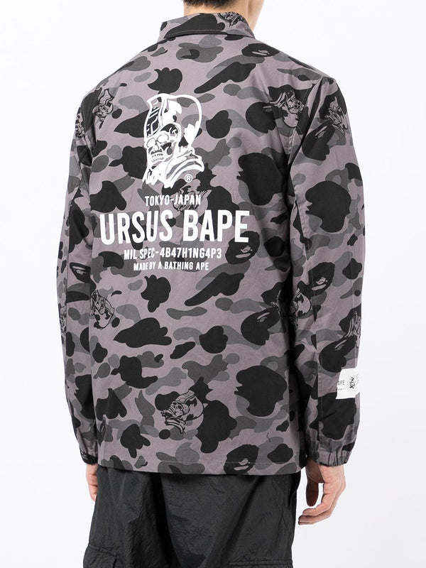 A BATHING APE® camouflage-print shirt jacket
