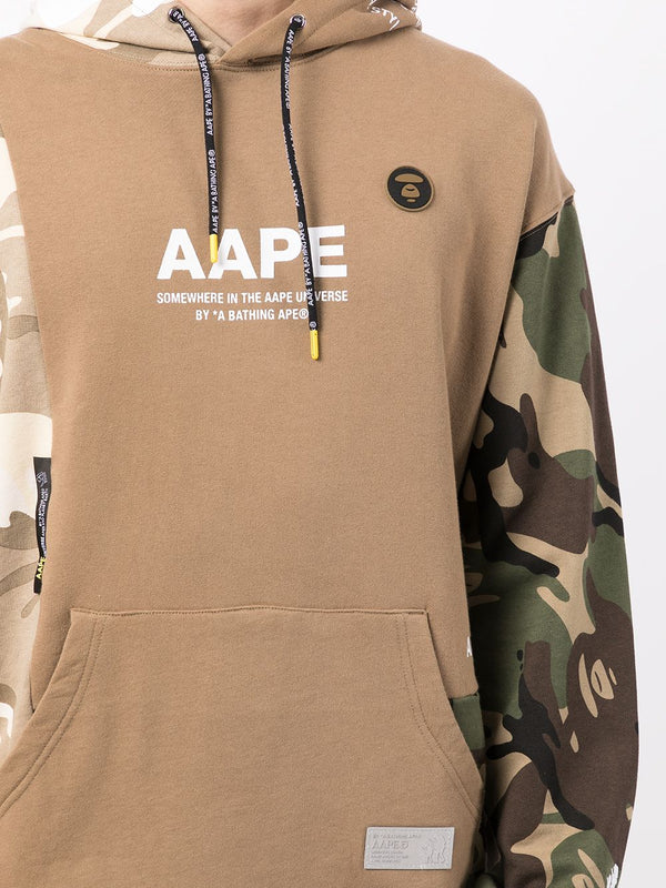 AAPE BY *A BATHING APE® camouflage-print logo hoodie