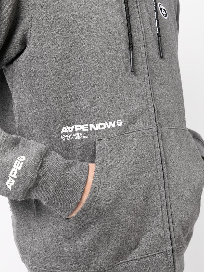 AAPE BY *A BATHING APE® logo-print zip-up hoodie