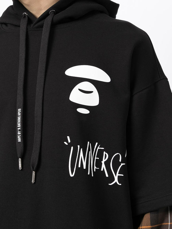 AAPE BY *A BATHING APE® Universe logo-print layered hoodie