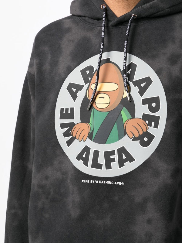 AAPE BY *A BATHING APE® logo motif print hoodie