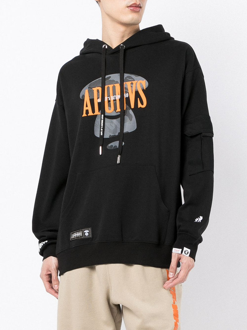 AAPE BY *A BATHING APE® logo-print panelled hoodie