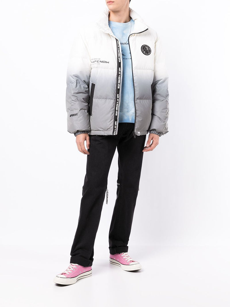 AAPE BY *A BATHING APE® gradient-effect high-neck padded jacket