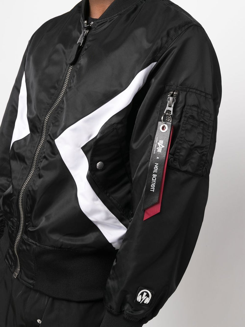 Alpha Industries contrasting-panel detail bomber jacket