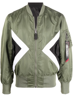 Alpha Industries contrasting panel-detail bomber jacket