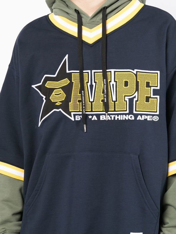 AAPE BY *A BATHING APE® logo-print pullover hoodie