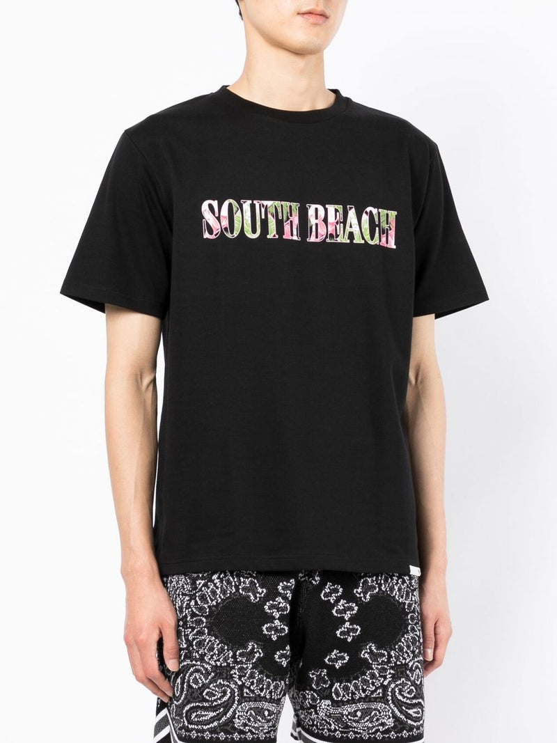 BAPE BLACK *A BATHING APE® slogan-print short-sleeve T-shirt