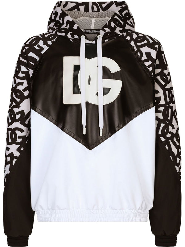Dolce & Gabbana technical jersey DG patch hoodie