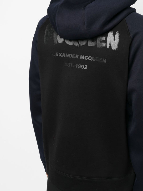 Alexander McQueen colour-block zip-up hoodie