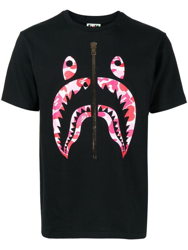 A BATHING APE® signature shark-print T-shirt