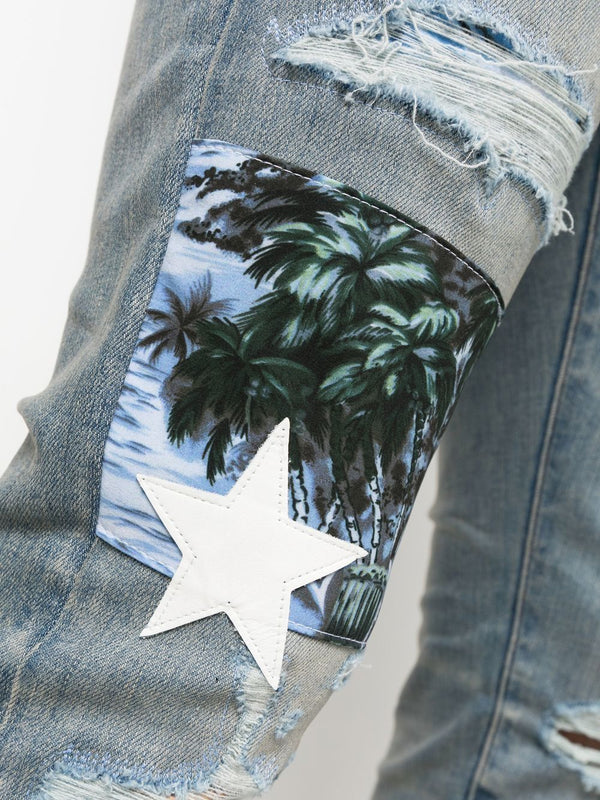 AMIRI star-patch skinny jeans