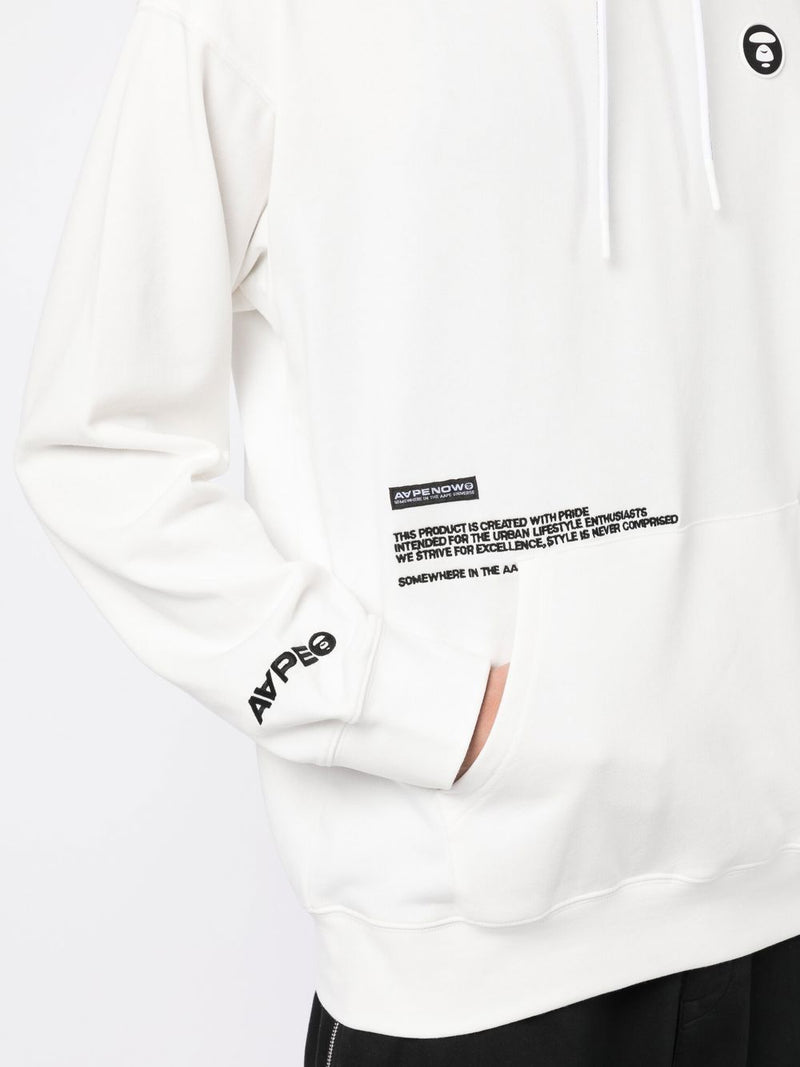 AAPE BY *A BATHING APE® logo-patch rib-rimmed hoodie