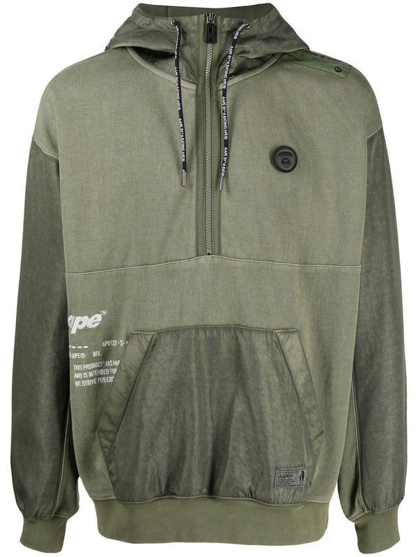 AAPE BY *A BATHING APE® half-zip logo hoodie