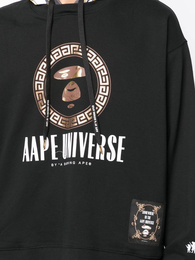 AAPE BY *A BATHING APE® metallic logo-print hoodie