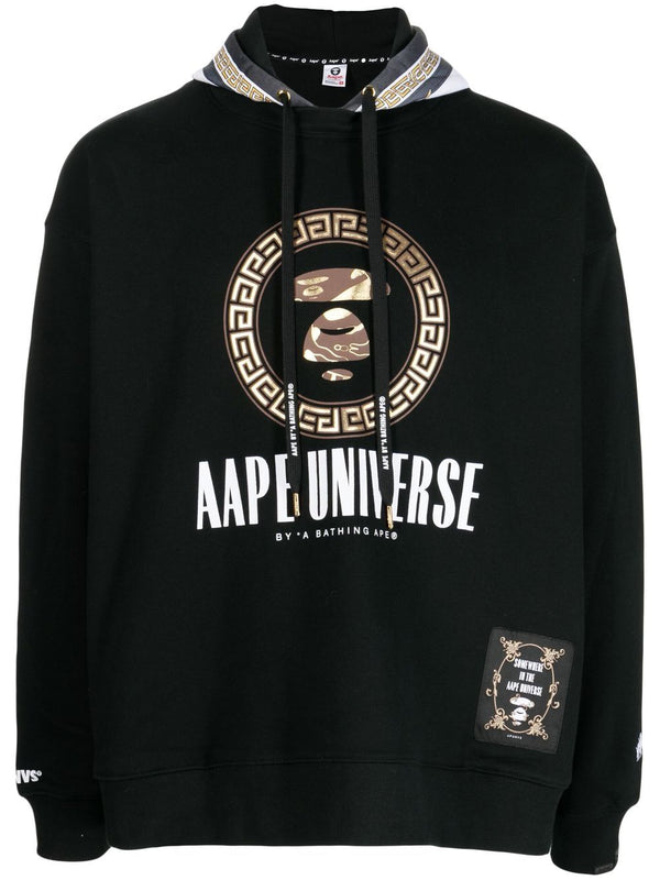 AAPE BY *A BATHING APE® metallic logo-print hoodie