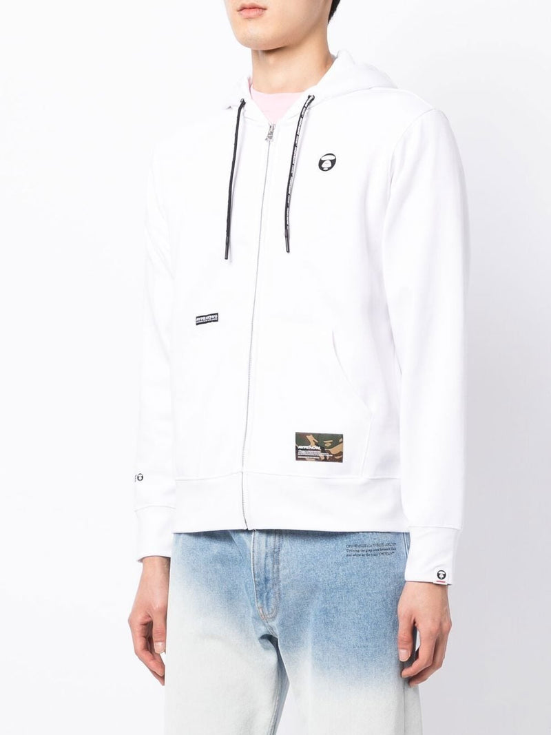 AAPE BY *A BATHING APE® logo-patch drawstring hoodie