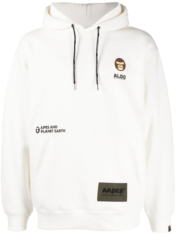AAPE BY *A BATHING APE® logo-print drawstring hoodie