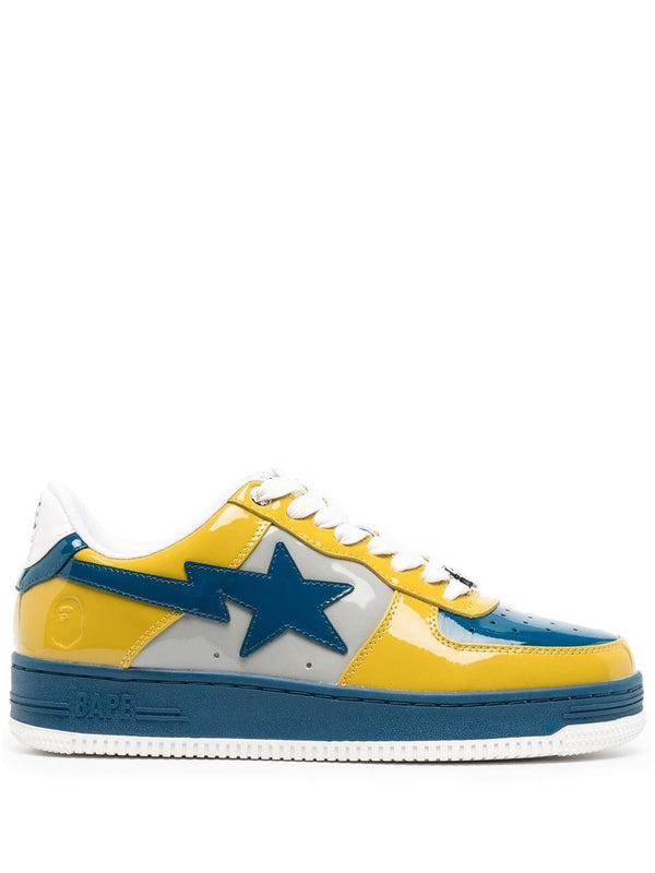 A BATHING APE® high-shine low-top sneakers
