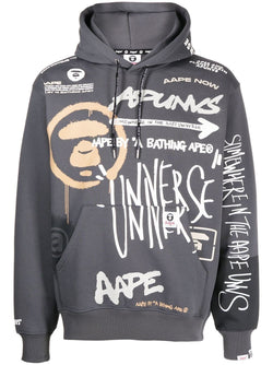 AAPE BY *A BATHING APE® graffiti-print drawstring hoodie