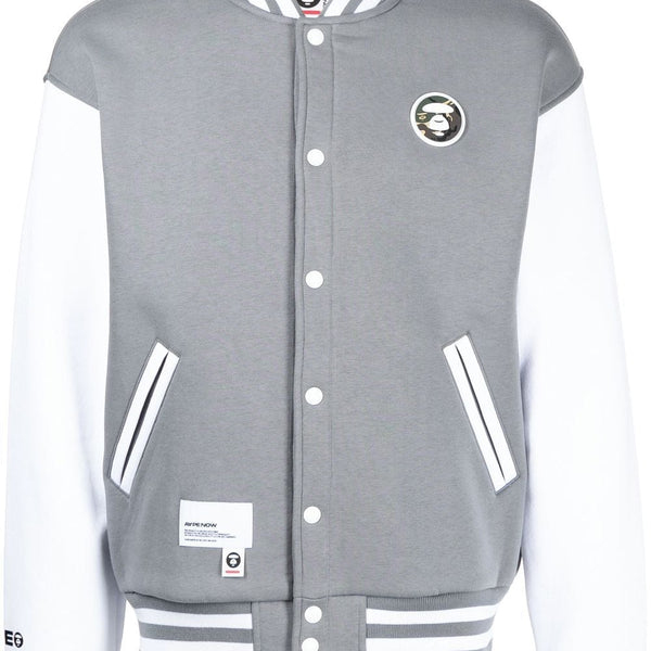 AAPE BY *A BATHING APE® logo-patch Varsity jacket – TOPDROP-NEWYORK