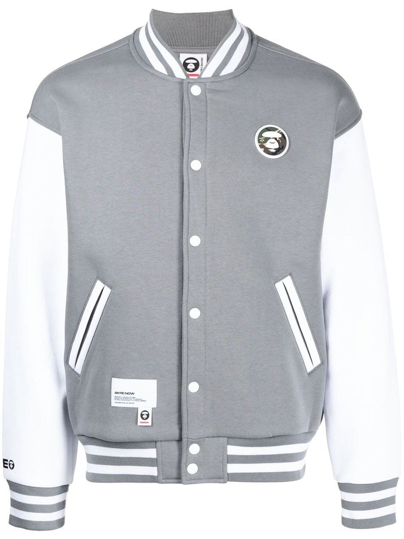 AAPE BY *A BATHING APE® logo-patch Varsity jacket