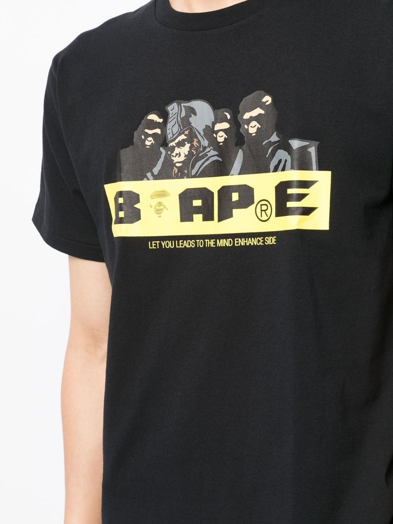 A BATHING APE® logo-print cotton T-shirt