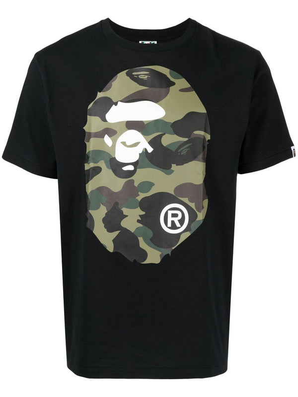 A BATHING APE® camouflage-print logo T-shirt