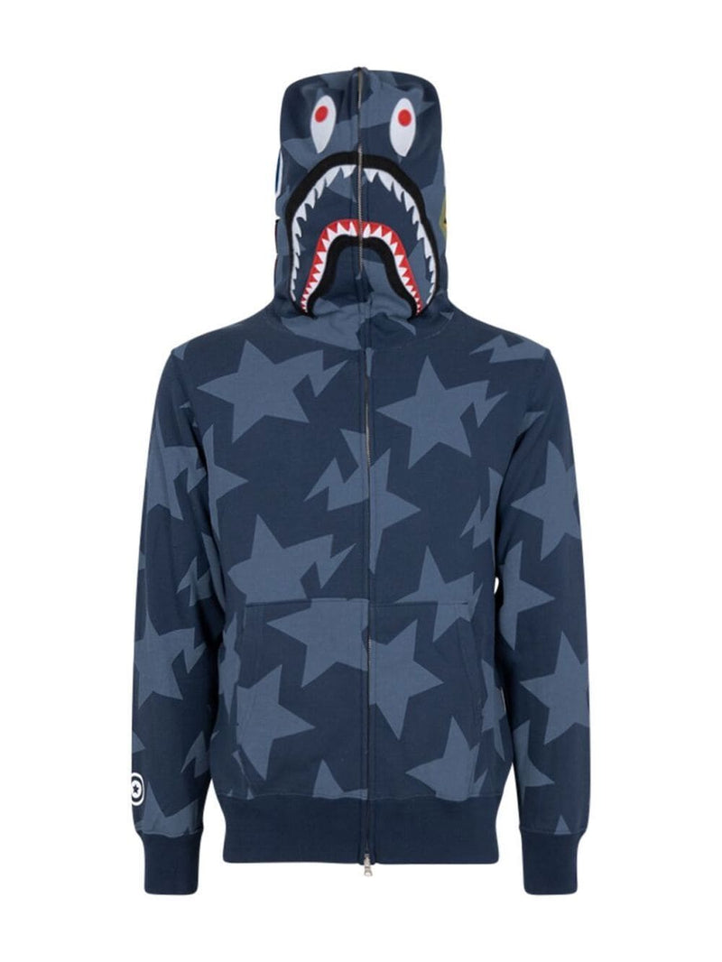 BAPE Sta camo shark full zip hoodie a bathing ape star Size S