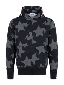 A BATHING APE® Sta pattern shark full-zip hoodie