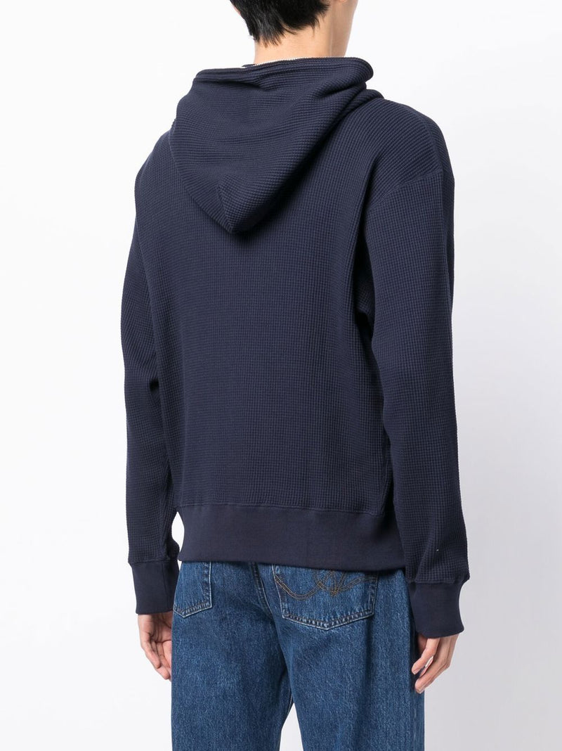 A BATHING APE® textured zip-up hoodie