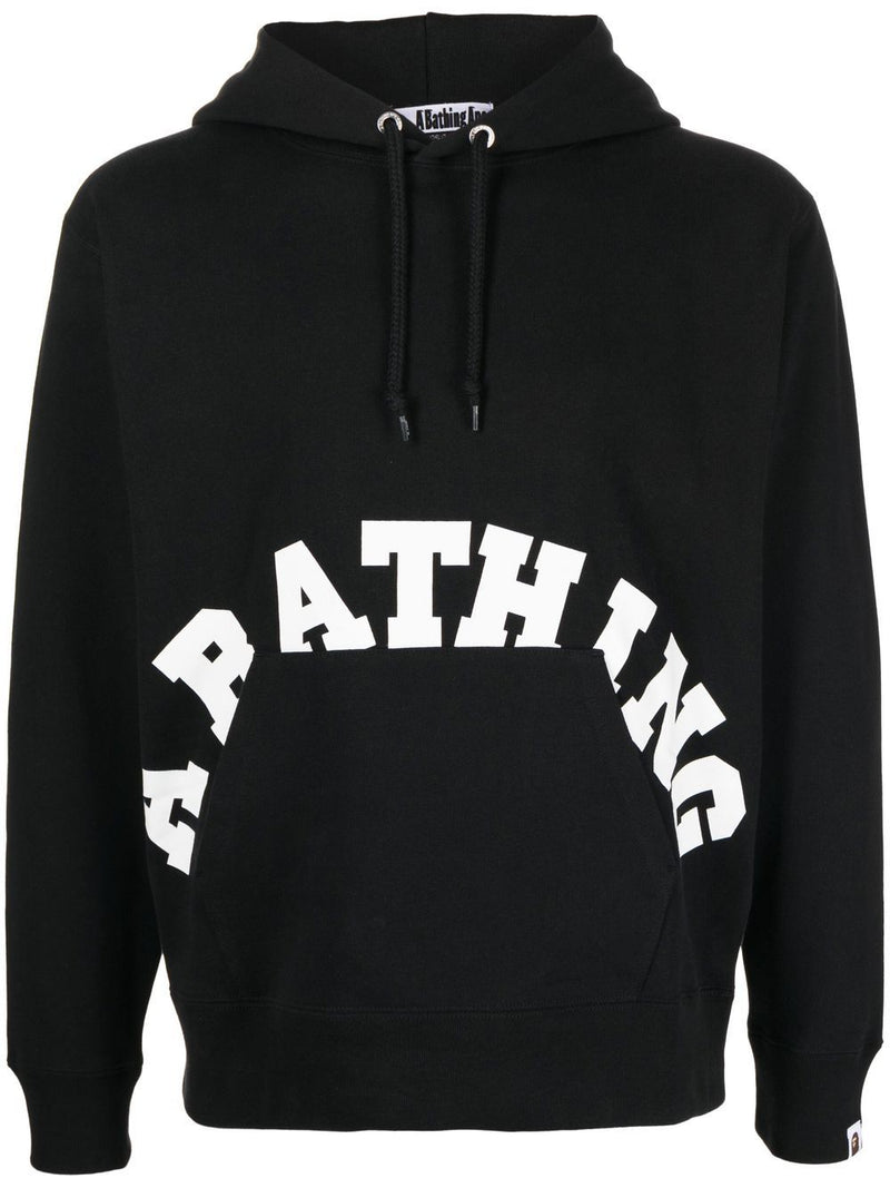 A BATHING APE® logo-print cotton hoodie