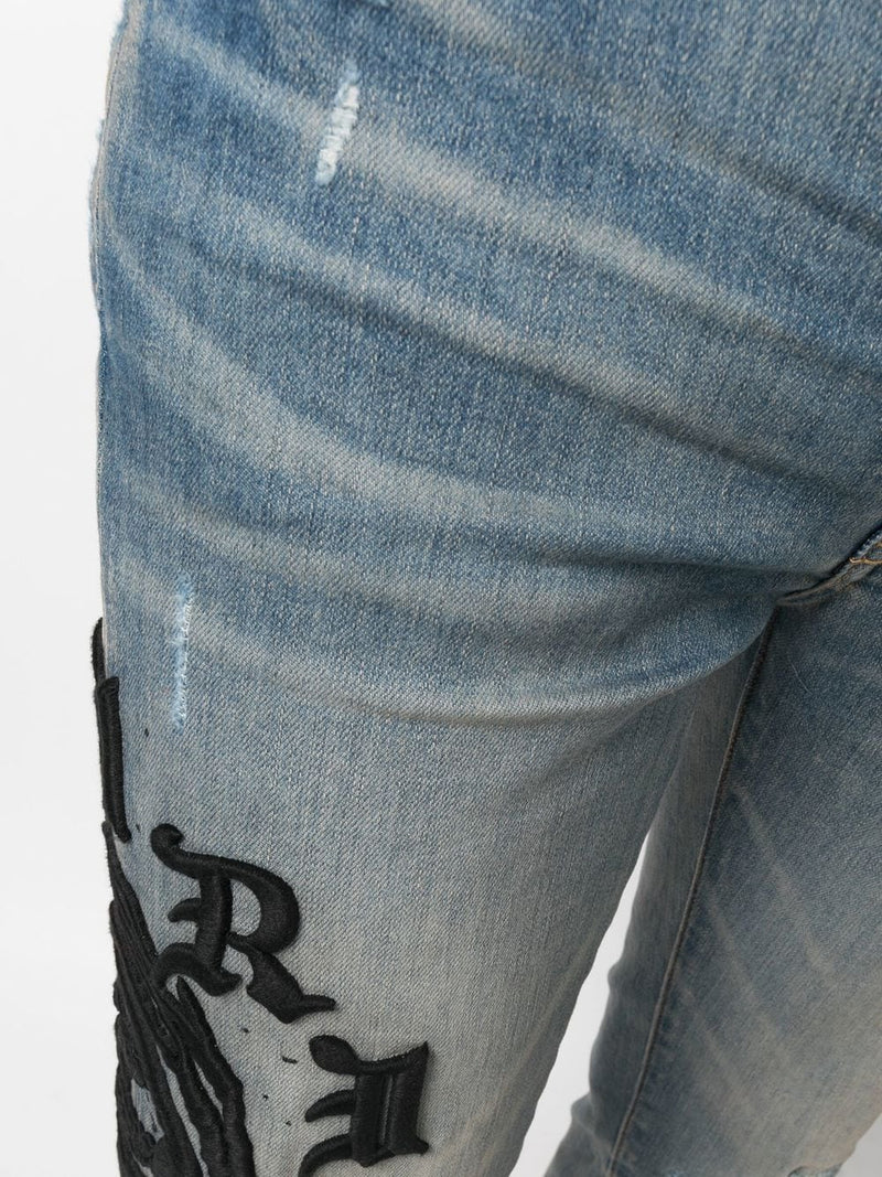 AMIRI logo-embroidered skinny jeans – TOPDROP-NEWYORK