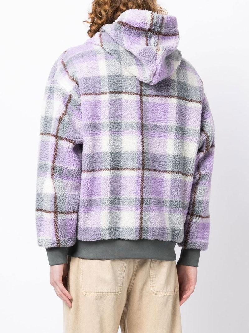 AAPE BY *A BATHING APE® faux-shearling check-pattern hoodie