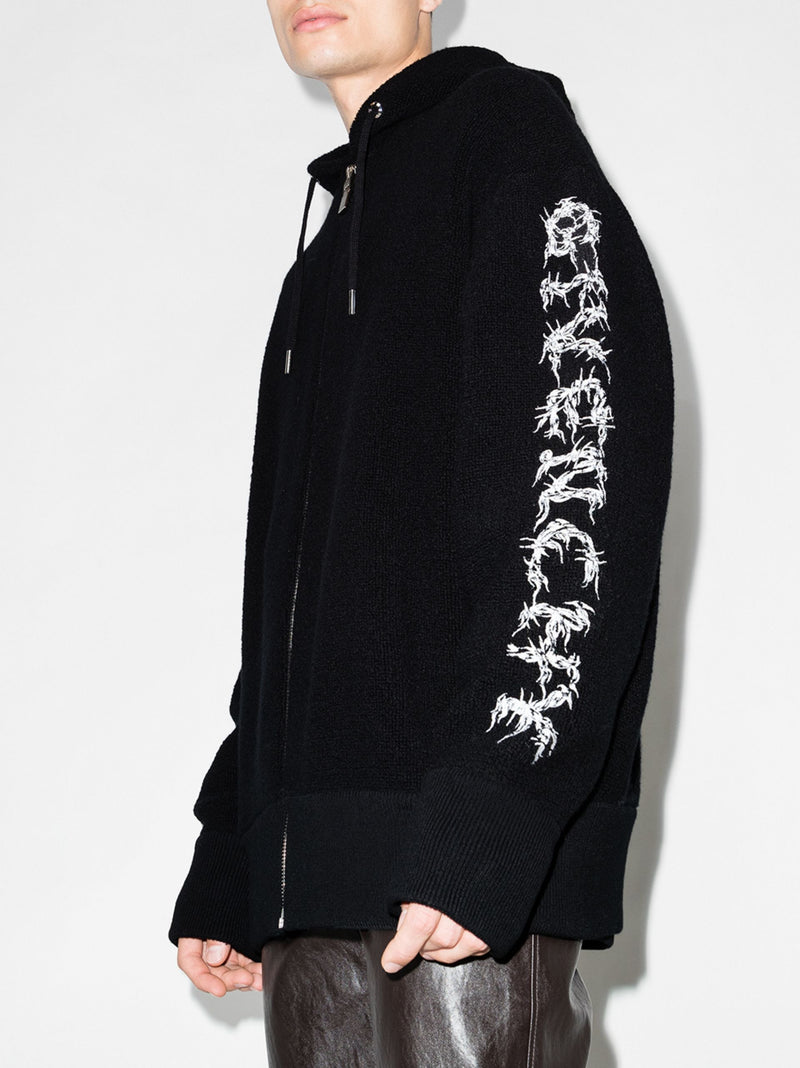 Givenchy Barbed Wire Logo-Print Hoodie