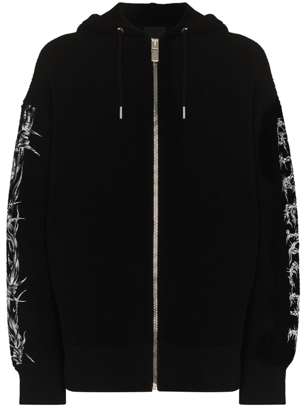 Givenchy Barbed Wire Logo-Print Hoodie