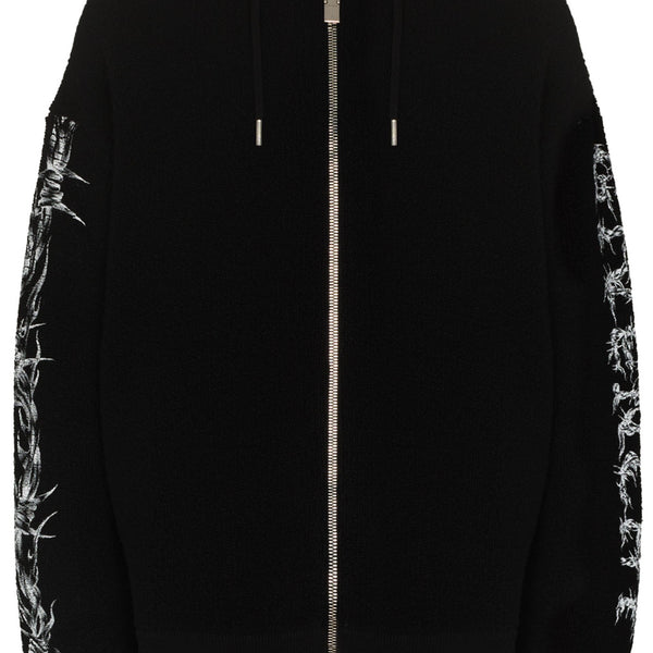 GIVENCHY + Josh Smith cropped embroidered wool-blend bomber jacket