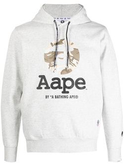 AAPE BY *A BATHING APE® logo print pullover hoodie