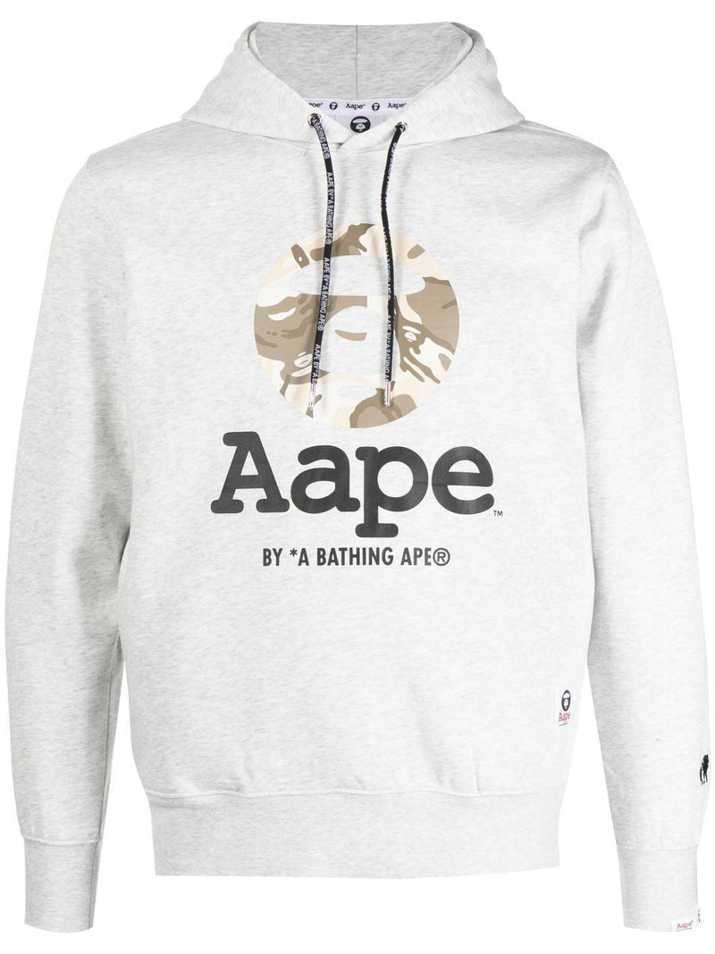 AAPE BY *A BATHING APE® logo print pullover hoodie – TOPDROP-NEWYORK