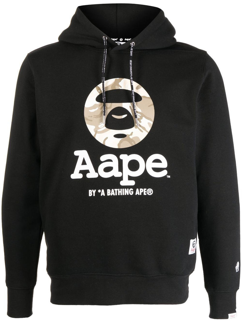 AAPE BY *A BATHING APE® logo-print cotton hoodie – TOPDROP-NEWYORK