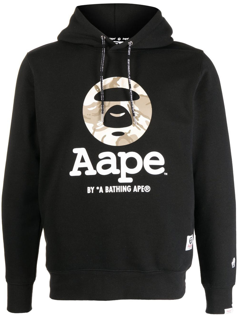 AAPE BY *A BATHING APE® logo-print cotton hoodie